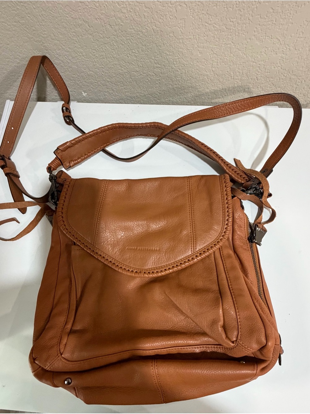Aimee Kestenberg Tan Leather Crossbody Bag